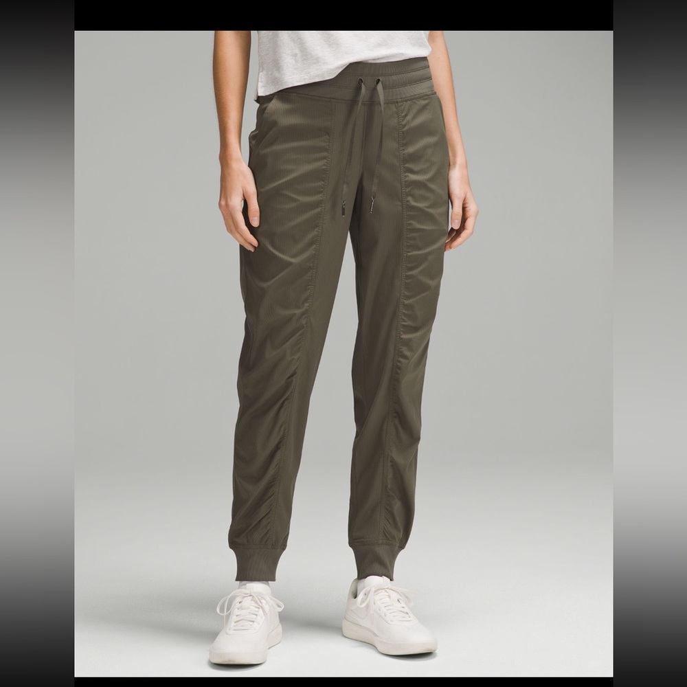Lululemon dance studio joggers in army green size 8